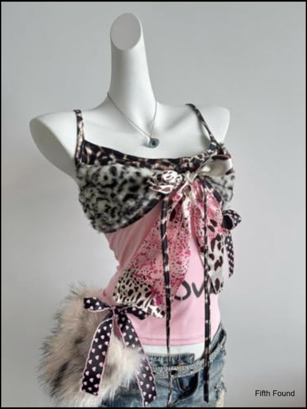 Vintage Harajuku Y2K Leopard Print Cami Top Whimsy Twee Tank Top - Picture 4 of 7